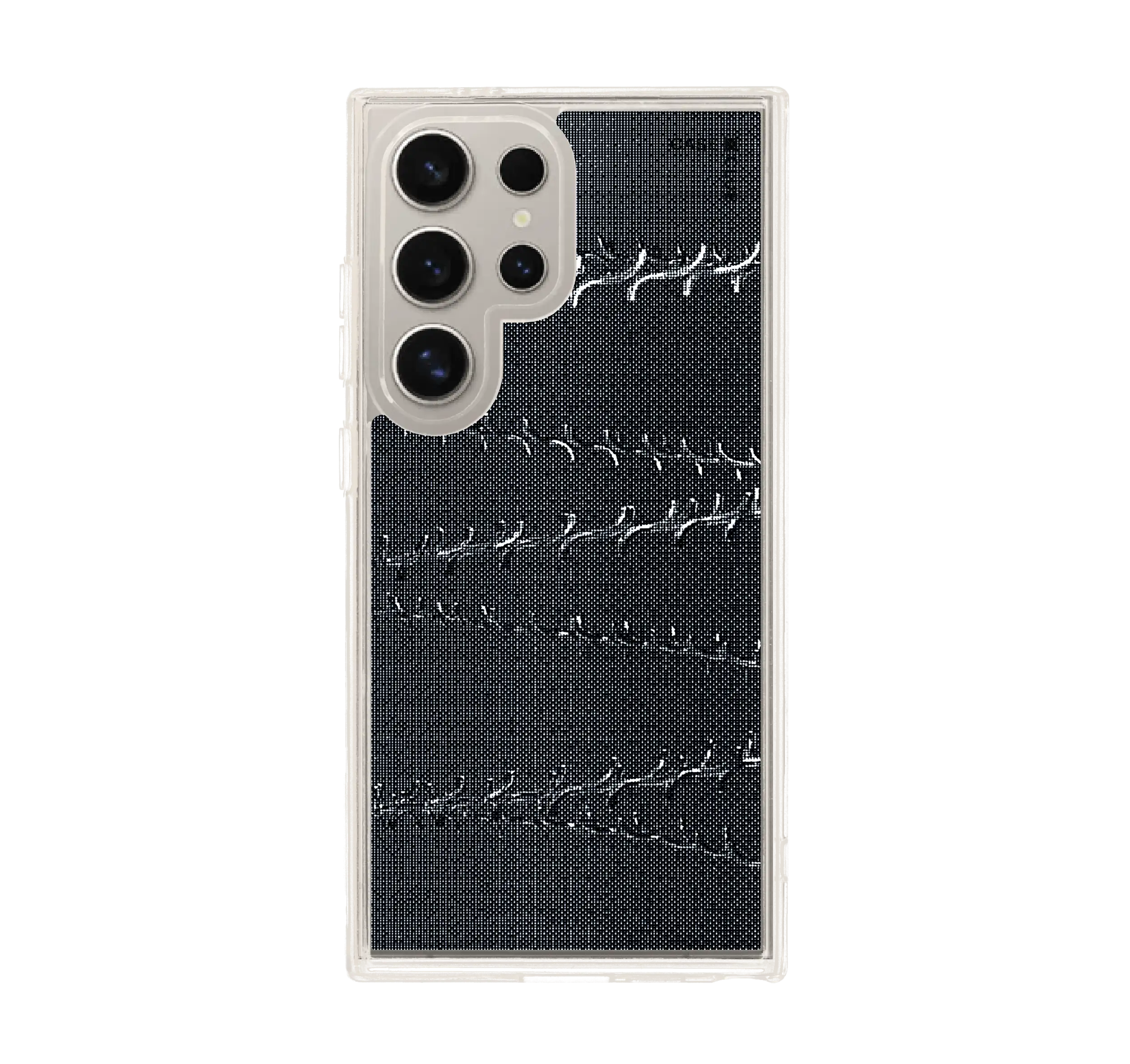 เคสใส samsung s24 ultra magsafe พื้นผิวลายตารางขาวดำ